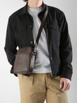 Leather Flandres Crossbody Bag Etrier Brown flandres EFLA729M-vue-porte